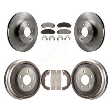 Front Rear Disc Brake Rotor Semi-Metallic Pad & Drum Kit For Saturn Vue Chevrolet Equinox K8S-103274