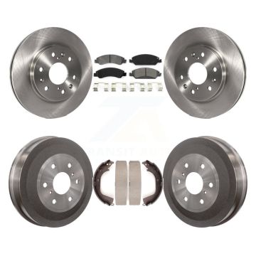Front Rear Brake Rotor Semi-Metallic Pad Drum Kit For GMC Sierra 1500 Chevrolet Silverado K8S-103280