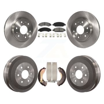 Front Rear Brake Rotor Semi-Metallic Pad Drum Kit For Chevrolet Silverado 1500 GMC Sierra K8S-103282