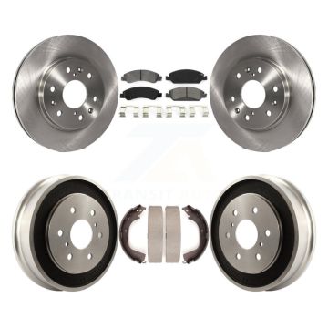 Front Rear Brake Rotor Semi-Metallic Pad Drum Kit For Chevrolet Silverado 1500 GMC Sierra K8S-103283
