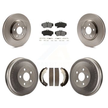 Front Rear Brake Rotors Semi-Metallic Pad & Drum Kit For Chrysler PT Cruiser Turbocharged K8S-103291