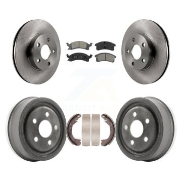 Front Rear Disc Brake Rotors Semi-Metallic Pads And Drum Kit For Chevrolet Beretta K8S-103292