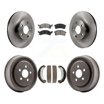 Front Rear Brake Rotors Semi-Metallic Pad Drum Kit For Pontiac Sunfire Chevrolet Cavalier K8S-103296