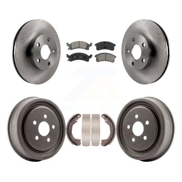 Front Rear Disc Brake Rotors Semi-Metallic Pads And Drum Kit For Chevrolet Cavalier K8S-103297