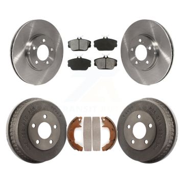 Front Rear Disc Brake Rotors Semi-Metallic Pad And Drum Kit For Ford Taurus Mercury Sable K8S-103298
