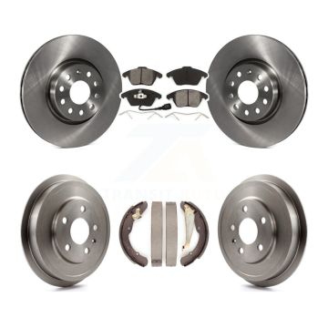 Front Rear Disc Brake Rotors Semi-Metallic Pads And Drum Kit For Volkswagen Jetta Beetle K8S-103306