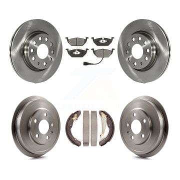 Front Rear Disc Brake Rotors Semi-Metallic Pads And Drum Kit For Volkswagen Jetta K8S-103307