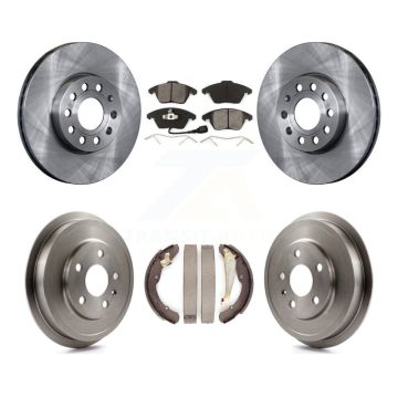 Front Rear Disc Brake Rotors Semi-Metallic Pads And Drum Kit For Volkswagen Jetta Beetle K8S-103308