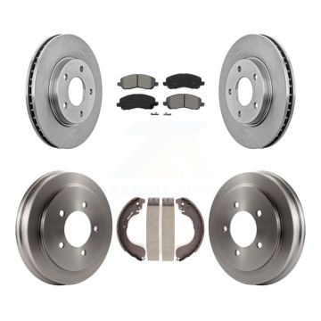 Front Rear Disc Brake Rotors Semi-Metallic Pads And Drum Kit For Dodge Caliber K8S-103311