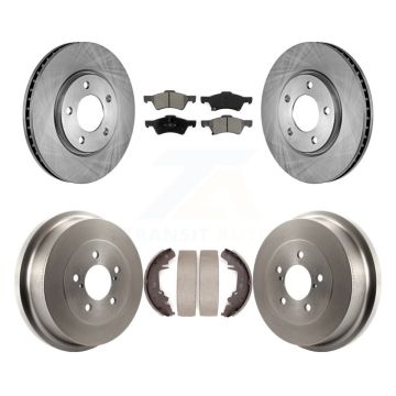 Front Rear Brake Rotor Semi-Metallic Pad Drum Kit For Dodge Caravan Grand Chrysler Town & K8S-103314
