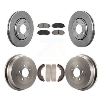 Front Rear Brake Rotor Semi-Metallic Pad Drum Kit For Dodge Caravan Grand Chrysler Town & K8S-103315