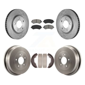 Front Rear Disc Brake Rotor Semi-Metallic Pad & Drum Kit For Dodge Grand Caravan Chrysler K8S-103317