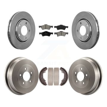 Front Rear Disc Brake Rotor Semi-Metallic Pad Drum Kit For Dodge Caravan Chrysler Voyager K8S-103320