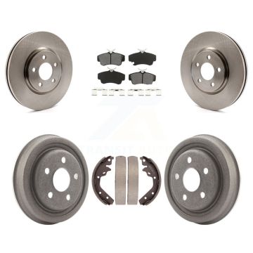 Front Rear Disc Brake Rotors Semi-Metallic Pads And Drum Kit For 2003 Dodge Neon SRT-4 K8S-103323