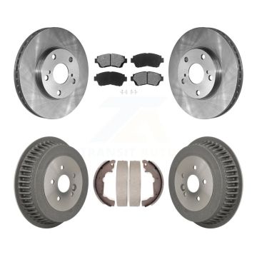 Front Rear Disc Brake Rotors Semi-Metallic Pads And Drum Kit For 1998-2003 Toyota Sienna K8S-103324