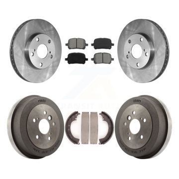 Front Rear Disc Brake Rotor Semi-Metallic Pad & Drum Kit For 2002-2003 Toyota Solara 2.4L K8S-103325