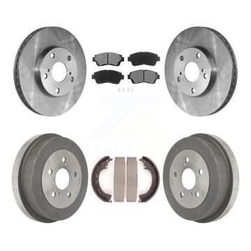 Front Rear Disc Brake Rotors Semi-Metallic Pads And Drum Kit For Toyota Camry K8S-103326
