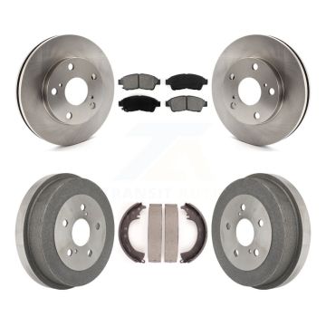 Front Rear Disc Brake Rotors Semi-Metallic Pads And Drum Kit For Toyota Camry 2.2L K8S-103327