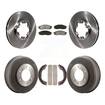 Front Rear Disc Brake Rotors Semi-Metallic Pads And Drum Kit For Nissan Xterra Frontier K8S-103335