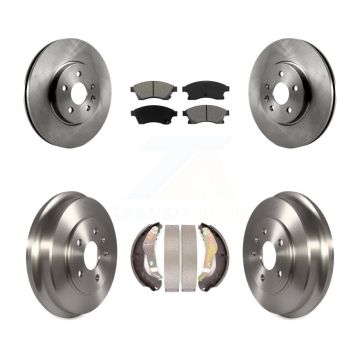 Front Rear Disc Brake Rotor Semi-Metallic Pad & Drum Kit For 2013-2014 Chevrolet Sonic RS K8S-103339