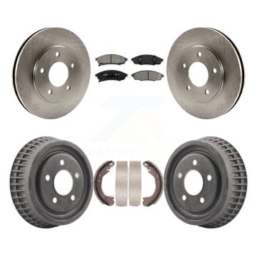 Front Rear Brake Rotor Semi-Metallic Pad & Drum Kit For 1995 Chevrolet Lumina Monte Carlo K8S-103342