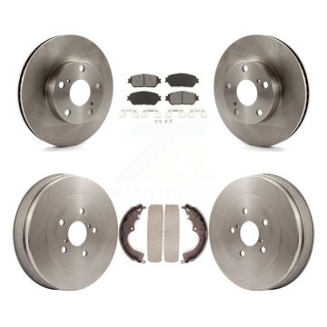 Front Rear Brake Rotor Semi-Metallic Pad And Drum Kit For Toyota Tacoma With 5 Lug Wheels K8S-103348