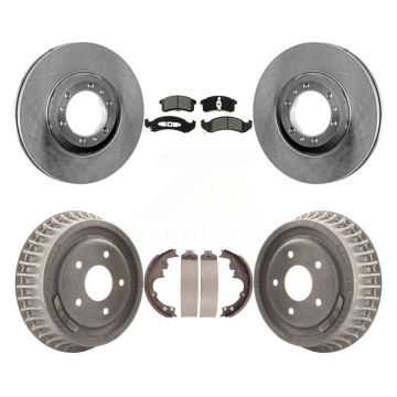 Front Rear Brake Rotor Semi-Metallic Pad & Drum Kit For Chevrolet Camaro Pontiac Firebird K8S-103359