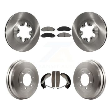 Front Rear Brake Rotor Semi-Metallic Pad Drum Kit For Chevrolet Colorado GMC Canyon Isuzu K8S-103360