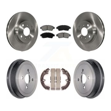 Front Rear Brake Rotors Semi-Metallic Pad Drum Kit For 1993-1997 Toyota Corolla Geo Prizm K8S-103363