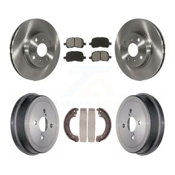 Front Rear Disc Brake Rotor Semi-Metallic Pad Drum Kit For 2002 Toyota Corolla From 04 02 K8S-103364