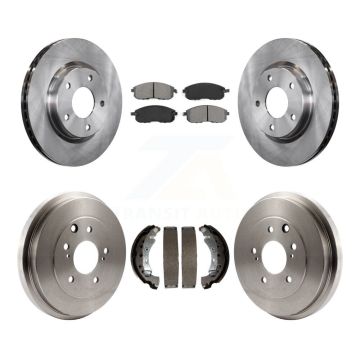 Front Rear Disc Brake Rotors Semi-Metallic Pads And Drum Kit For Nissan Sentra K8S-103365