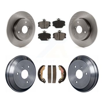 Front Rear Disc Brake Rotors Semi-Metallic Pads And Drum Kit For Smart Fortwo K8S-103380