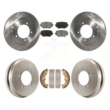 Front Rear Disc Brake Rotors Semi-Metallic Pads And Drum Kit For Suzuki XL-7 Grand Vitara K8S-103386