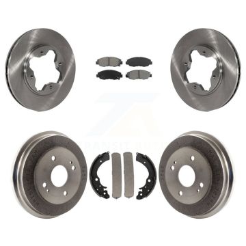Front Rear Disc Brake Rotors Semi-Metallic Pads And Drum Kit For Honda Accord K8S-103396
