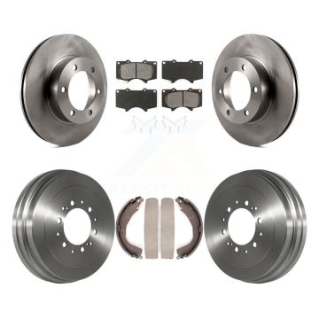 Front Rear Disc Brake Rotors Semi-Metallic Pads And Drum Kit For 2004-2006 Toyota Tundra K8S-103397