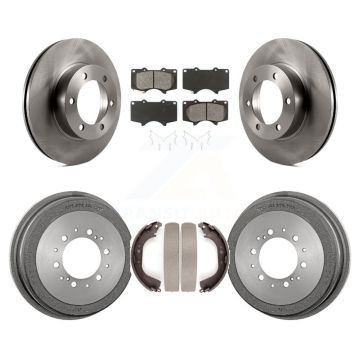 Front Rear Disc Brake Rotors Semi-Metallic Pads And Drum Kit For Toyota Tundra K8S-103399