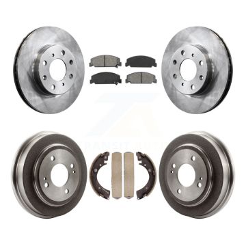 Front Rear Disc Brake Rotors Semi-Metallic Pads And Drum Kit For Honda Civic K8S-103402