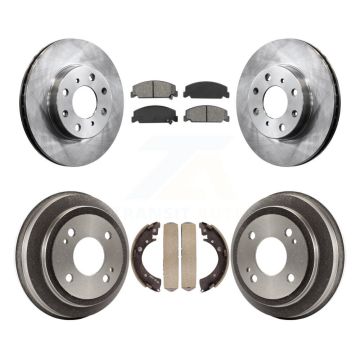 Front Rear Disc Brake Rotors Semi-Metallic Pads And Drum Kit For Honda Civic K8S-103403