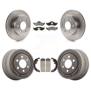 Front Rear Brake Rotors Semi-Metallic Pad Drum Kit For Dodge Dakota With 9" Diameter K8S-103414