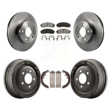Front Rear Disc Brake Rotors Semi-Metallic Pads And Drum Kit For Ford Ranger Mazda B4000 K8S-103416