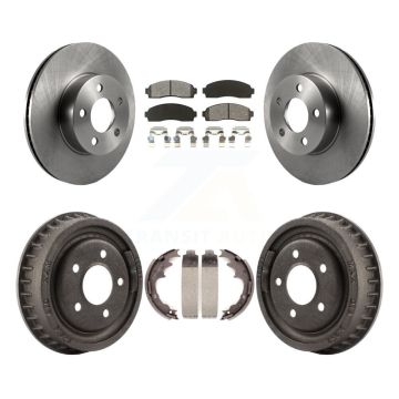 Front Rear Disc Brake Rotors Semi-Metallic Pads And Drum Kit For Ford Ranger Mazda B4000 K8S-103418