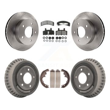 Front Rear Disc Brake Rotor Semi-Metallic Pad Drum Kit For Chevrolet Astro GMC Safari AWD K8S-103419