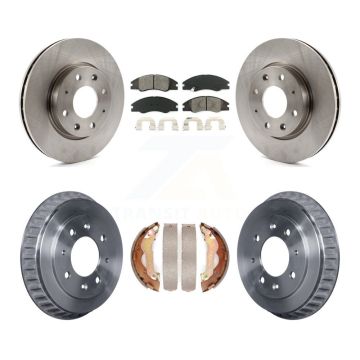 Front Rear Disc Brake Rotors Semi-Metallic Pads And Drum Kit For 2007-2009 Kia Spectra K8S-103422