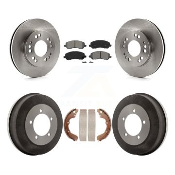 Front Rear Brake Rotor Semi-Metallic Pad Drum Kit For 2001 Mitsubishi Eclipse Galant 2.4L K8S-103423