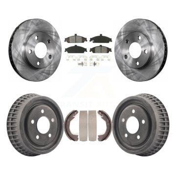 Front Rear Brake Rotor Semi-Metallic Pad & Drum Kit For Pontiac Grand Am Chevrolet Malibu K8S-103426