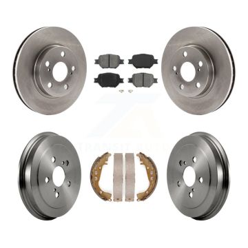 Front Rear Disc Brake Rotors Semi-Metallic Pads And Drum Kit For 2001 Toyota Celica GT K8S-103430