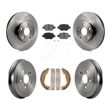 Front Rear Disc Brake Rotors Semi-Metallic Pads And Drum Kit For Toyota Celica K8S-103432