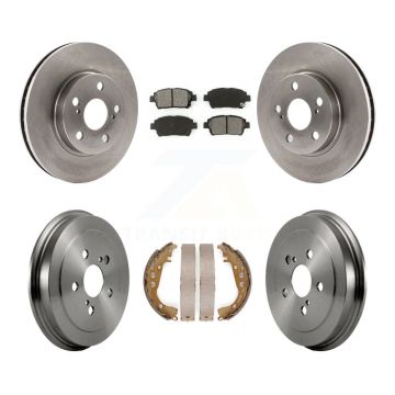 Front Rear Disc Brake Rotors Semi-Metallic Pads And Drum Kit For 2000 Toyota Celica GT K8S-103434