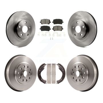 Front Rear Disc Brake Rotor Semi-Metallic Pad Drum Kit For Toyota Matrix Pontiac Vibe AWD K8S-103436