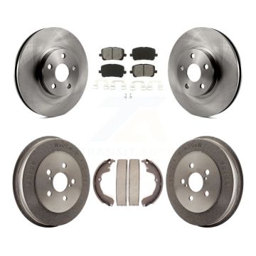 Front Rear Disc Brake Rotor Semi-Metallic Pad And Drum Kit For Toyota Matrix Pontiac Vibe K8S-103437